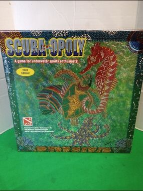 Dansk Scuba-Opoly Board Game - Green, Red, Blue, Yellow